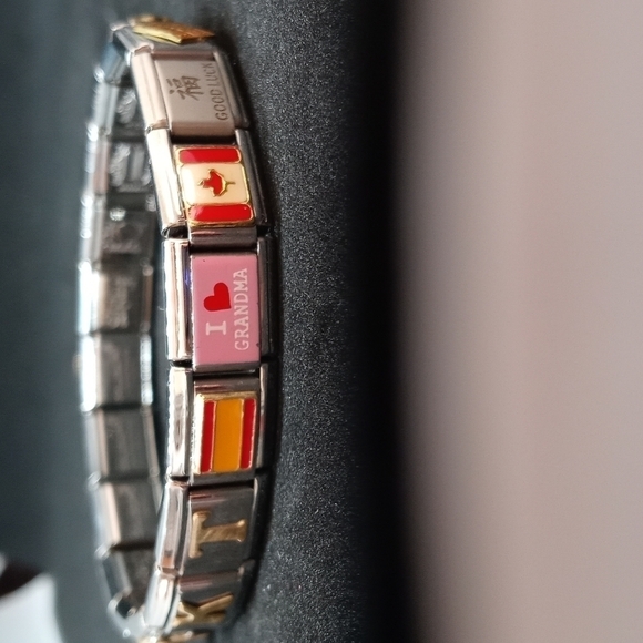 Stainless steel Charm bracelet made in Italy stretchy - Picture 6 of 13